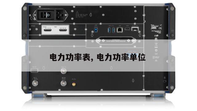 电力功率表, 电力功率单位 