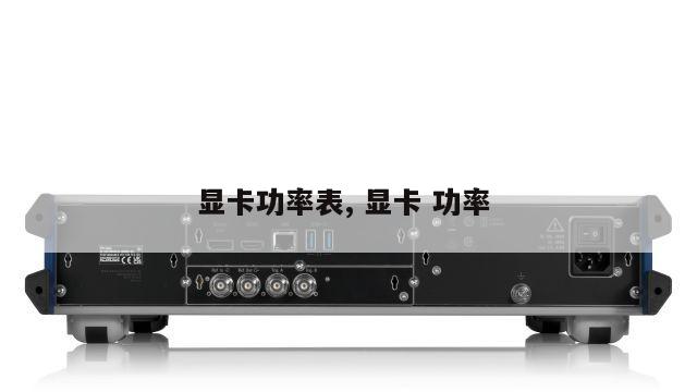 显卡功率表, 显卡 功率 
